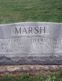 Curt Marsh and Elle Mae Marsh Towler Headstone
